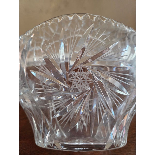 Antique American Brilliant Cut Centerpiece Basket For Sale - Image 9 of 9