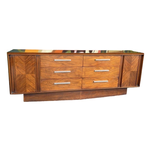 Lane Brutalist Credenza For Sale