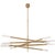 Rousseau Grande Ten Light Articulating Chandelier in Antique-Burnished Brass with Seeded Glass Designer: Kelly Wearstler...