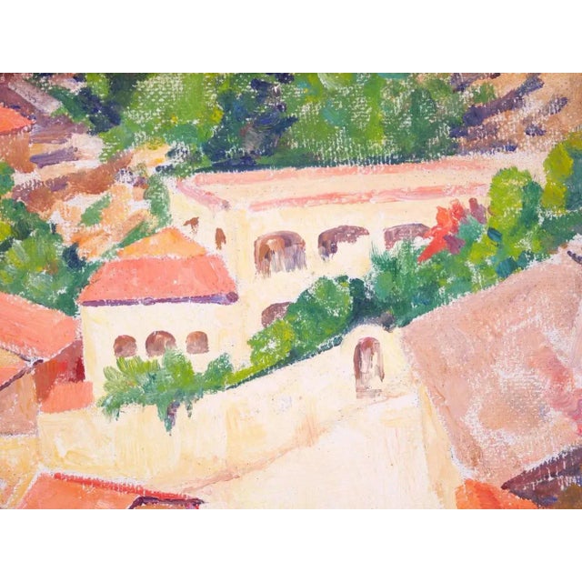 Mid 20th Century Gilt Wood Framed Oil / Board Painting For Sale - Image 10 of 13