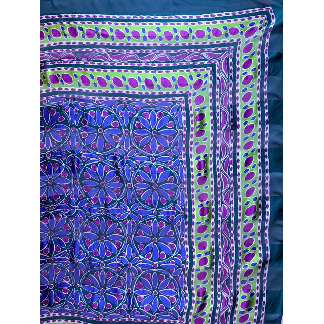 Yves Saint Laurent Silk Voile Scarf With Mosaic Design, 1980 For Sale In New York - Image 6 of 9