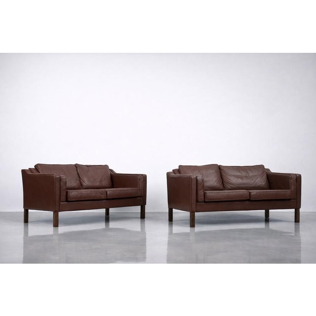 Vintage Scandinavian Brown Leather Sofa, 1970s For Sale - Image 13 of 18