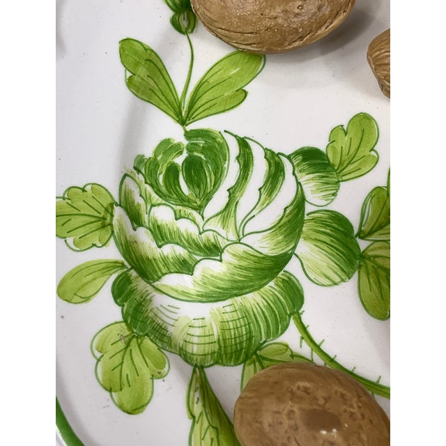 Italian Vintage Italian Trompe l'Oeil Almond Shells on a Plate - Este For Sale - Image 3 of 7