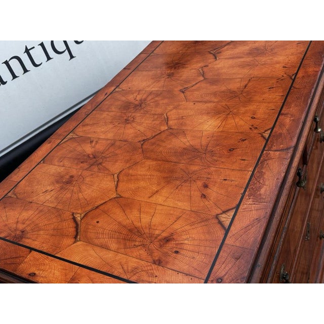 Oyster Veneer Chest of Drawers with Original Brass Handles from William & Mary For Sale - Image 6 of 18