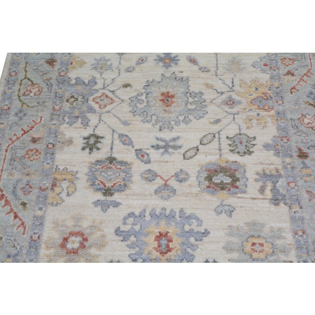 1970s Turkish Oushak Hand Knotted Wool Rug, 4'x6' For Sale - Image 4 of 4