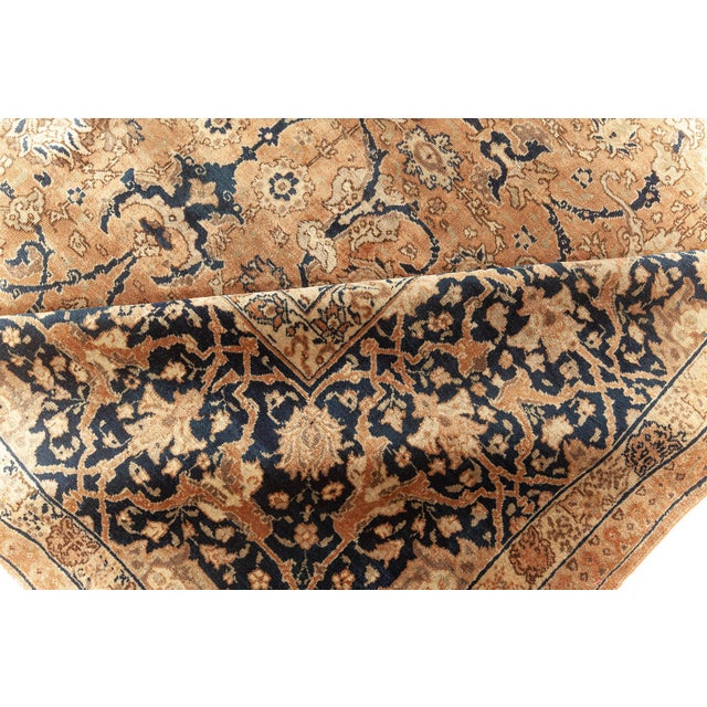 Fine Antique Persian Tabriz Handmade Wool Carpet For Sale - Image 9 of 9