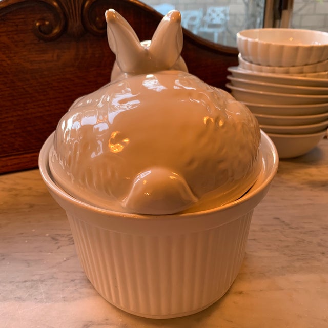 Vintage Pottery Rabbit Casserole Tureen For Sale - Image 11 of 12