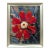 Original Framed Red Flower Painting on Canvas. High Gloss. For Sale