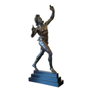 Mid 20th Century Grand Tour Bronze of a Dancing Satyr For Sale