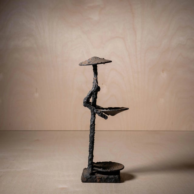 Mid 20th Century Vintage Cast Iron Brutalist Sculpture For Sale In Tulsa - Image 6 of 12