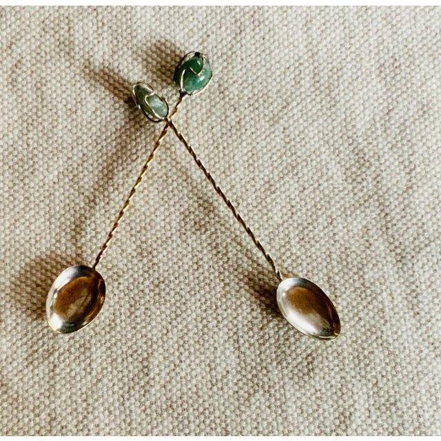 1960s Set of Four Mid-Century Brazilian Sterling Silver Artisanal Spoons For Sale - Image 5 of 9