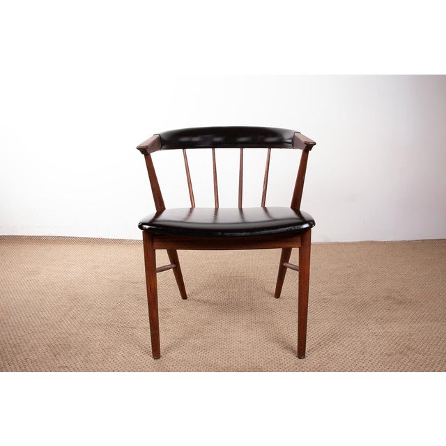 1960s Danish Armchairs in Teak and Skai by Helge Sibast for Sibast, 1955 For Sale - Image 5 of 18