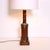 Brown Mid-20th Century Classical Wood and Bronze Table Lamp, Italy For Sale - Image 8 of 8