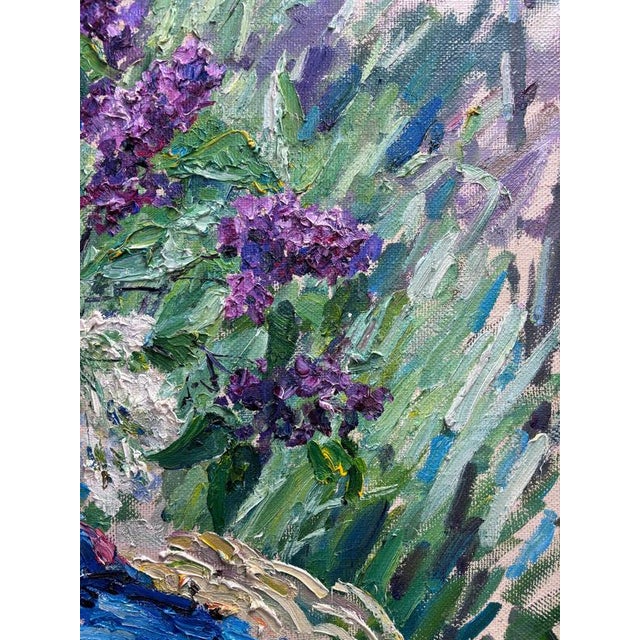 2000 - 2009 Georgij Moroz, Lilacs in the Garden, 2000, Oil on Canvas For Sale - Image 5 of 9