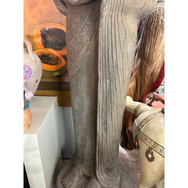 Vintage Oversized Standing Buddha Statue For Sale In Atlanta - Image 6 of 10