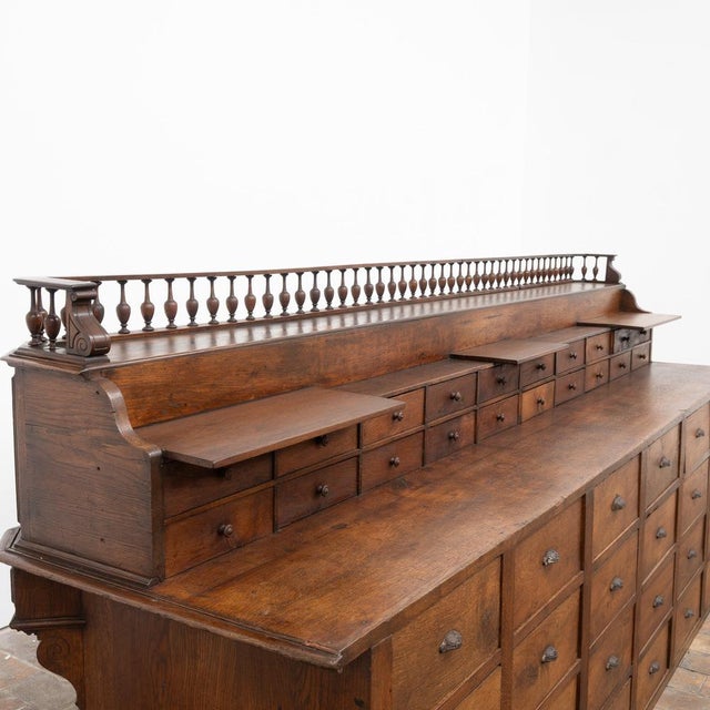 Oak Pharmacy Counter, France, 1900s For Sale - Image 12 of 18