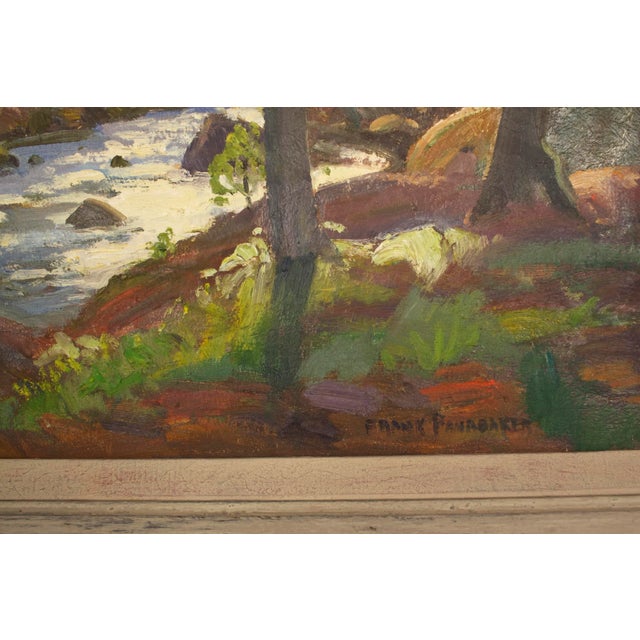 Green Original Frank Shirley Panabaker Painting Oil on Masonite For Sale - Image 8 of 11
