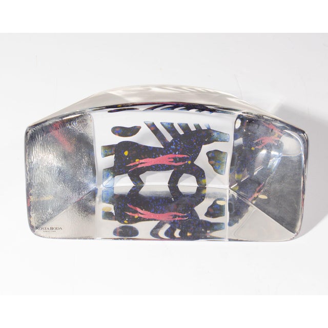 Contemporary Kosta Boda “Pegasus” Viewpoints Series Sculpture by Bertil Vallien For Sale - Image 3 of 8