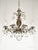 Antique 8 Light Petite Shimmering Pineapple Brass Cut Lead Glass Chandelier~ Rewired ~ Restored ~ Rejuvenated ~ Ready to Hang ~ For Sale In South Bend - Image 6 of 12