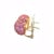 Garavelli Pink Sapphire Gold Ball Earrings 18k Two tone Huggie Style, 2 pieces For Sale - Image 4 of 8