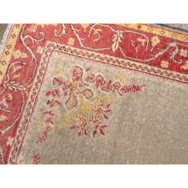 Galerie Shabab Collection Early 20th Century Turkish Oushak Accent Rug For Sale - Image 4 of 6