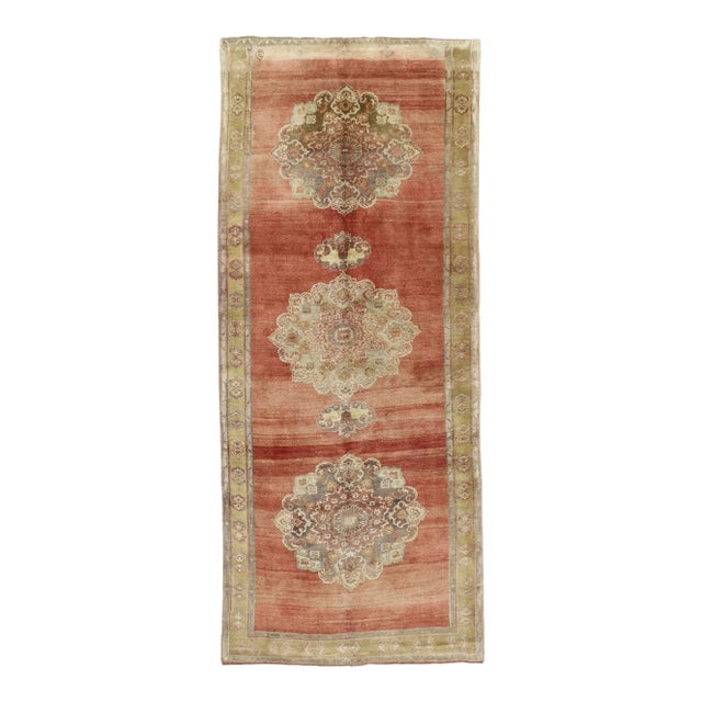 Vintage Turkish Oushak Rug - 05'03 X 12'06 For Sale