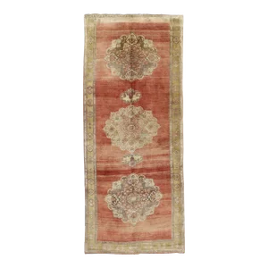 Vintage Turkish Oushak Rug - 05'03 X 12'06