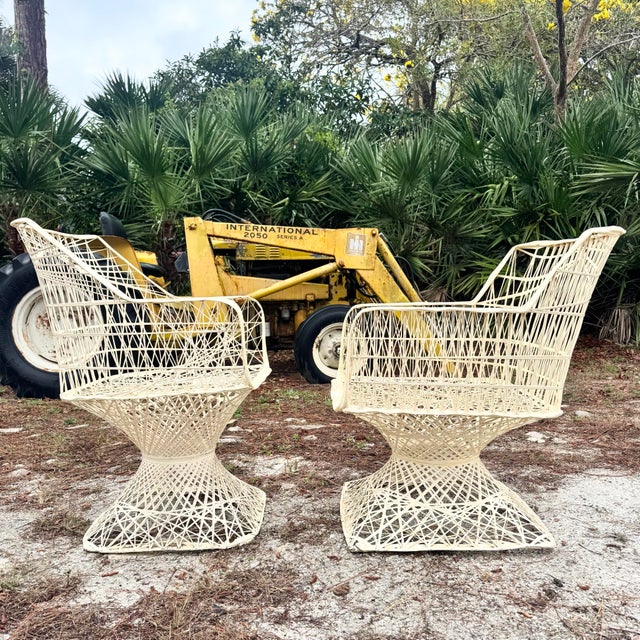 Mid Century Modern Spun Fiberglass Dining Arm Chairs - Set of 4 For Sale In West Palm - Image 6 of 9