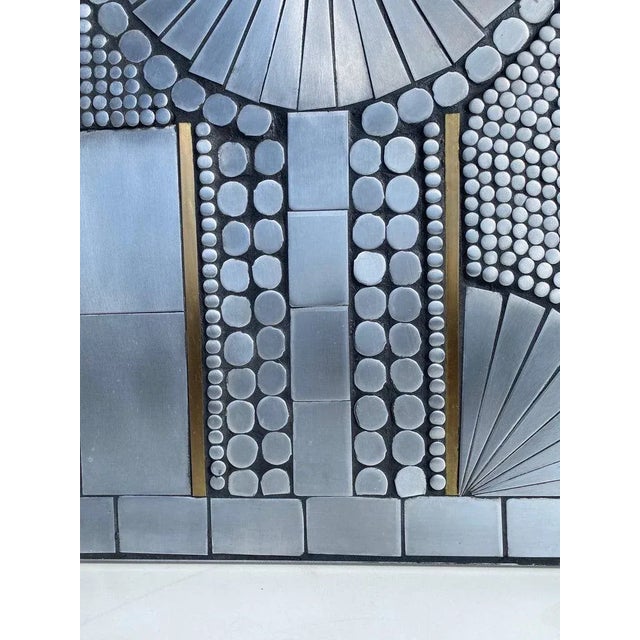 Metal 1960s Mosaic Aluminum Wall Sculpture by Raf Verjans For Sale - Image 7 of 13
