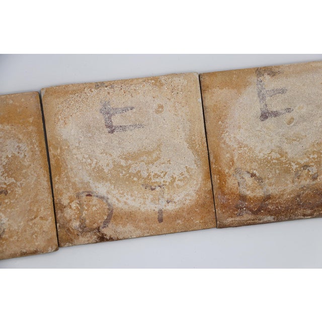 Blue 19th Century Set of Four Tiles Depicting a Fortress, Portuguese Baroque For Sale - Image 8 of 10