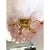 Pink Poliedri Murano Glass Gold 24k Wall Sconces by Simoeng, Set of 2 For Sale - Image 6 of 9