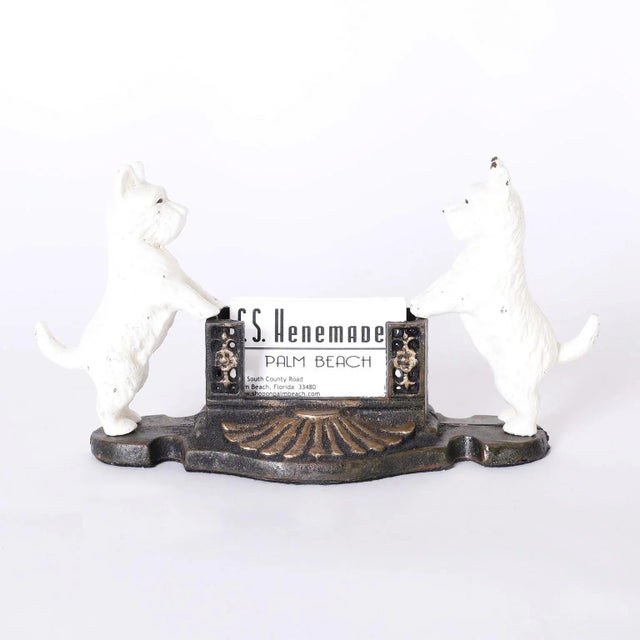 Mid 20th Century Card Holder With Dogs For Sale - Image 5 of 5