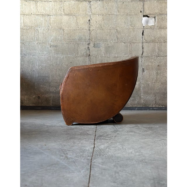 Bart Van Bekhoven 'Cocoon' Leather Lounge Chair For Sale - Image 4 of 10