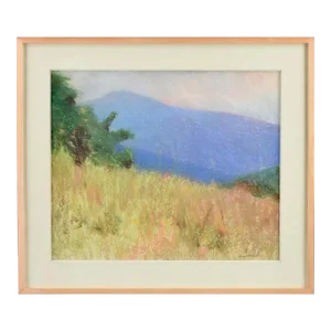 Larry Horowitz American Modernist Mountain Landscape Pastel Drawing, 1988