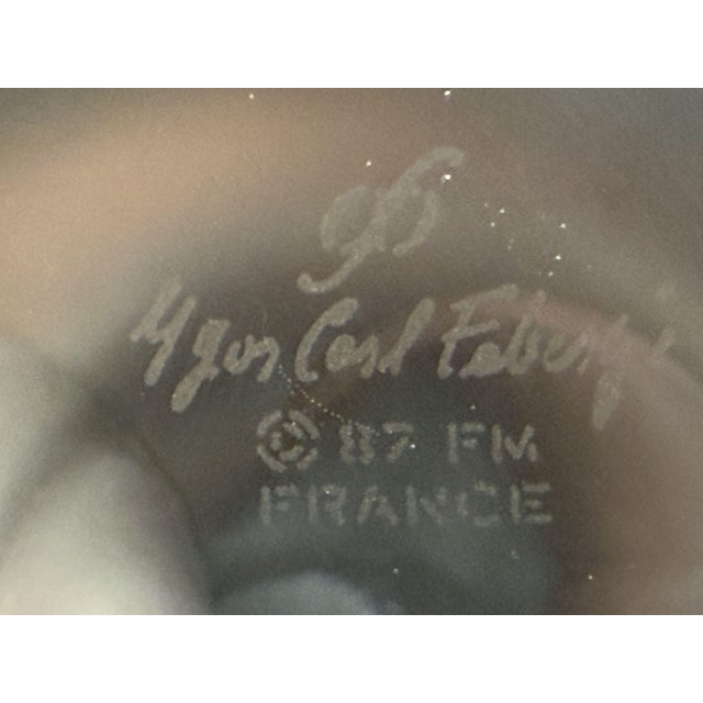 French Crystal Candleholders, 1987, Set of 2 For Sale - Image 9 of 10