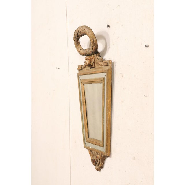 Neoclassical Early 19th Century Neoclassical Italian Giltwood Accent Mirror For Sale - Image 3 of 9