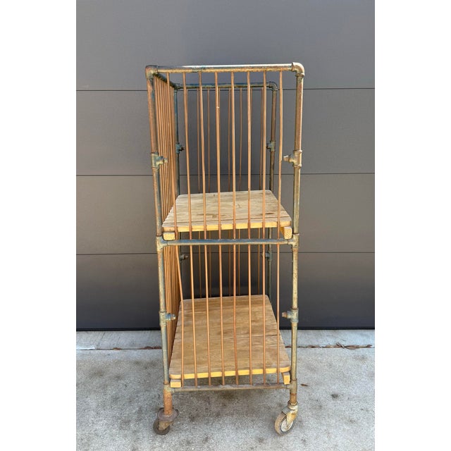 Vintage Industrial Two-Tier Bindery Cart For Sale - Image 4 of 12