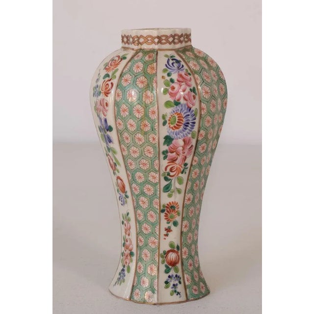 Antique Floral Hard Paste Vase For Sale - Image 10 of 10