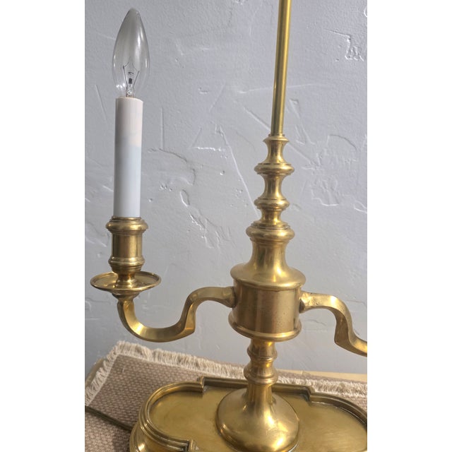 1960s Frederick Cooper Brass Bouillotte Lamp For Sale - Image 9 of 12