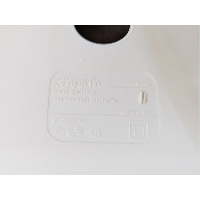 Sanka White Fabric, Metal & Plastic Wall Light by Takahama for Sirrah, 1970s For Sale - Image 10 of 15