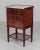 A mid 19th century French Louis Philippe marble top walnut side table, or nightstand, with three dovetailed drawers,...