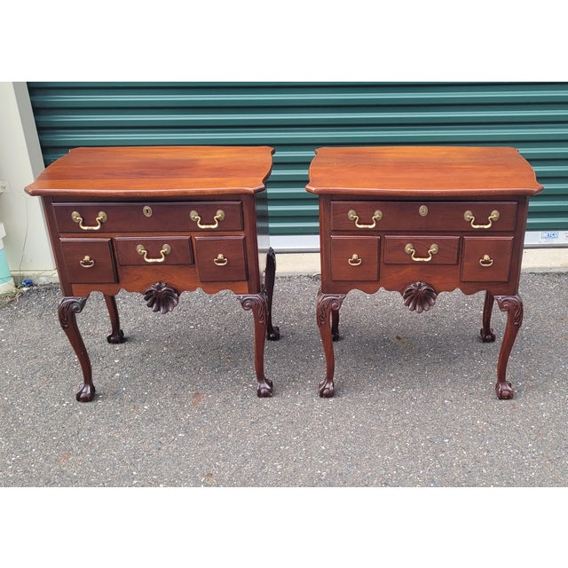 1970s Pair Link Taylor Chippendale Shell Carved End Tables For Sale - Image 16 of 17