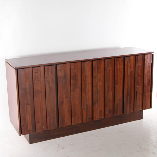 Vintage Wooden Graphic Buffet, 1980s For Sale - Image 4 of 18
