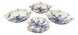 Burslem Lorna Tureens from Doulton, 1890, Set of 4