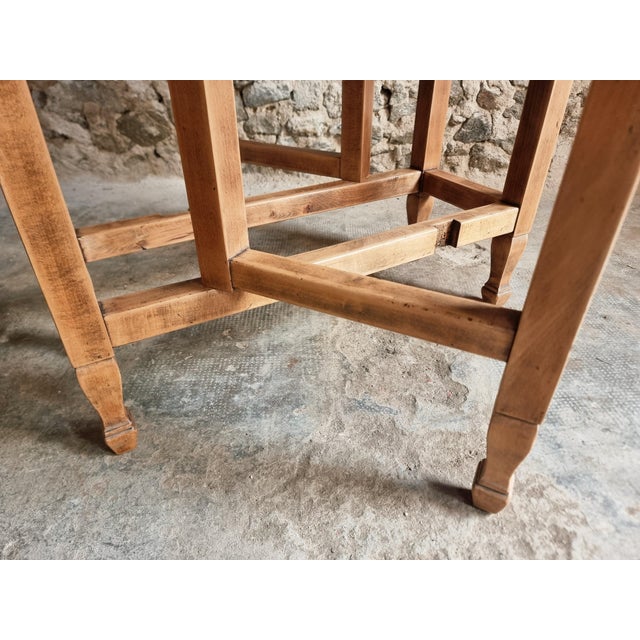Vintage French Gateleg Table Oval Drop-Leaf Dining Table, France, 1950 For Sale - Image 14 of 18