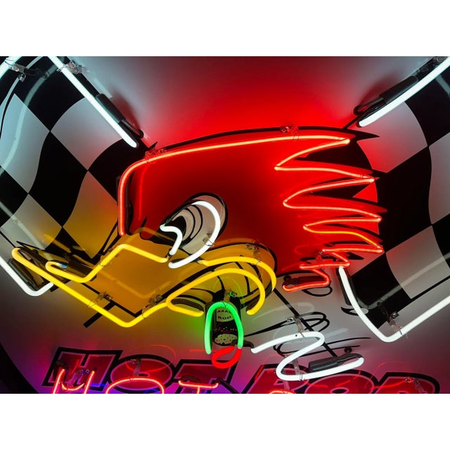 Vintage Hot Rod Garage neon advertising sign with new neon glass and transformers, single sided tin. Whether you're an...