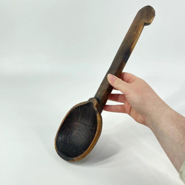 Wood Early 20th Century Kamba Wooden Spoon Kenya MATTER COLLECTION For Sale - Image 7 of 8