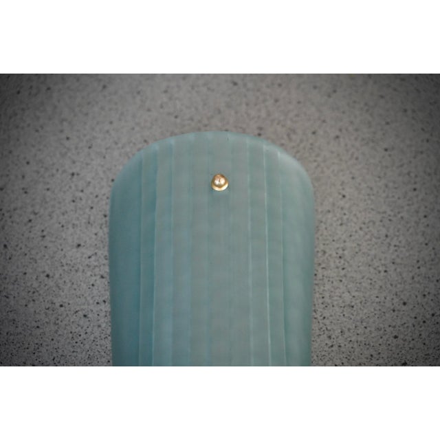 Aqua Green Murano Glass and Brass Wall Light, 2000 For Sale - Image 4 of 9