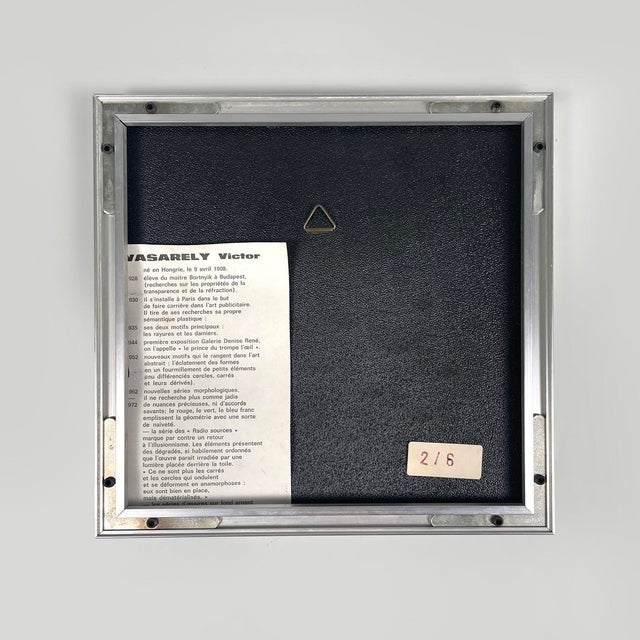 Victor Vasarely, Hungarian Modern Op Art Composition, 1970s, Framed For Sale - Image 12 of 13