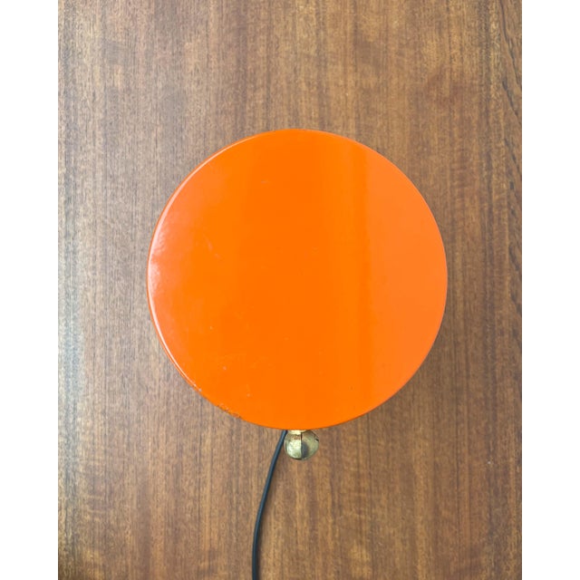 Mid-Century Modern Minimalist Orange Table Lamp, Italy, 1960s For Sale - Image 12 of 18